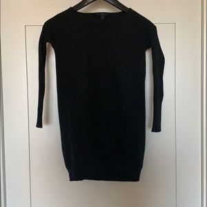 COS black charcoal ribbed wool sweater